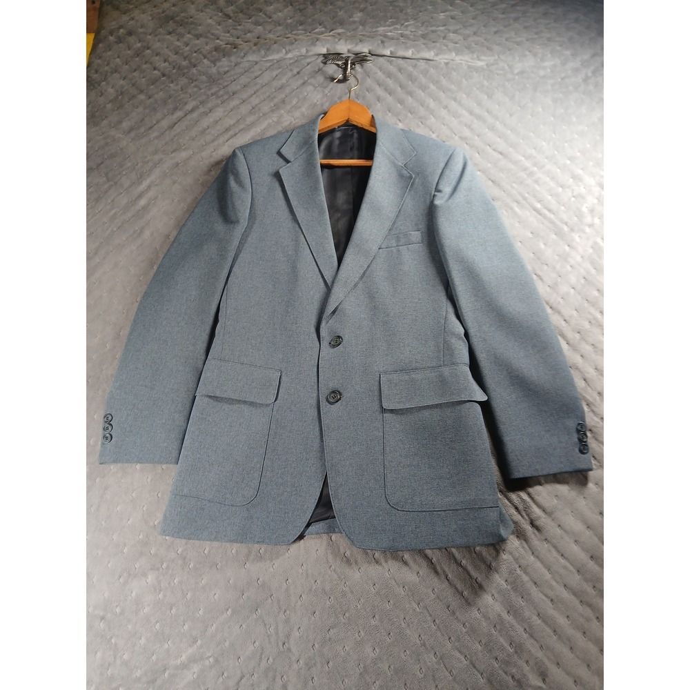 Vintage 70/80s Levi's Action Suit Blazer Sport Coat BlueGray Sta-Prest Men's 40R